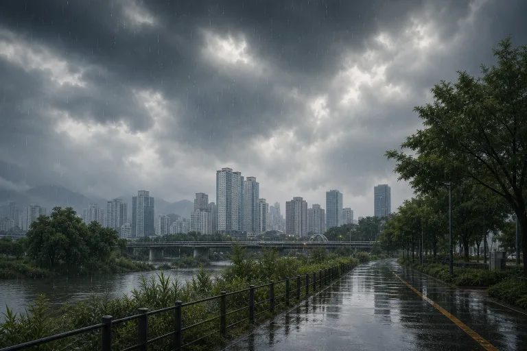 오늘 전국 흐린 하늘에 곳곳 소나기🌧️ 천둥번개 조심하세요