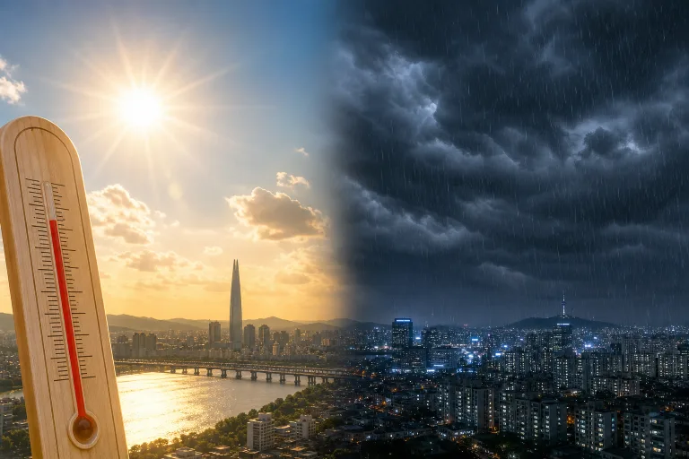 오늘 낮엔 체감 33도, 밤엔 전국 비 🌧️ 우산 챙겼나요?